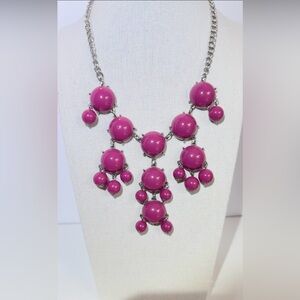 💓 Bold Pink Beaded Statement Necklace 💓